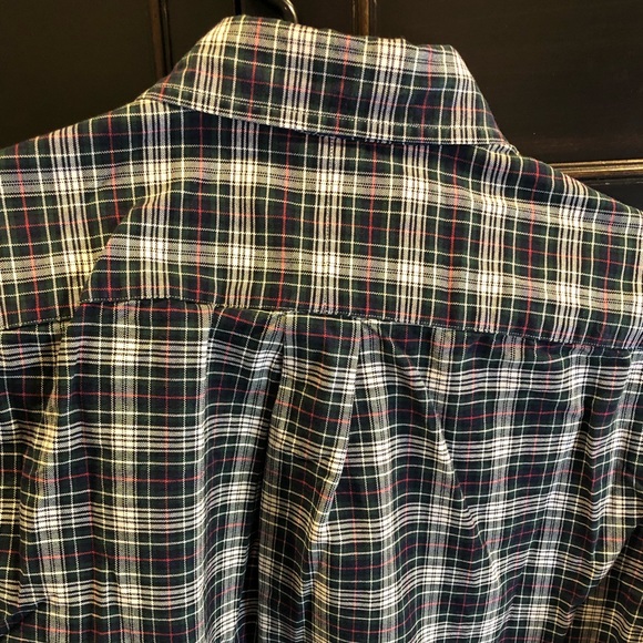 RALPH LAUREN Men’s Navy Green Red White Plaid Long Sleeve Button Down Shirt Sz L - Picture 5 of 14